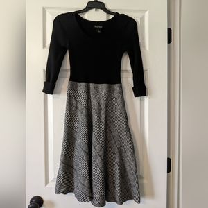 SOLD White House | Black Market - Size 2 - Black & Grey Checkered Dress